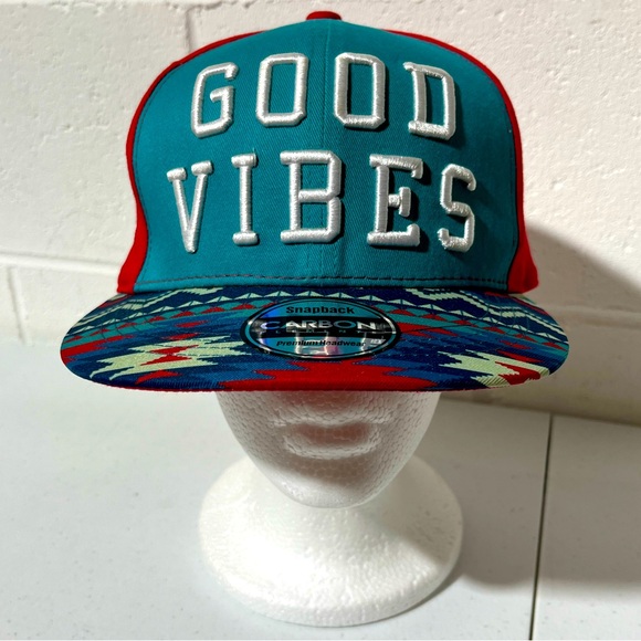 “Good Vibes” By Carbon Elements Hat Adult Unisex Adjustable Multi Colored H2 - Picture 1 of 11
